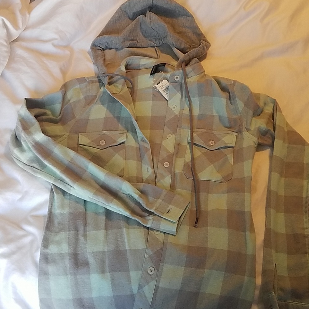 Flannel with hoodie